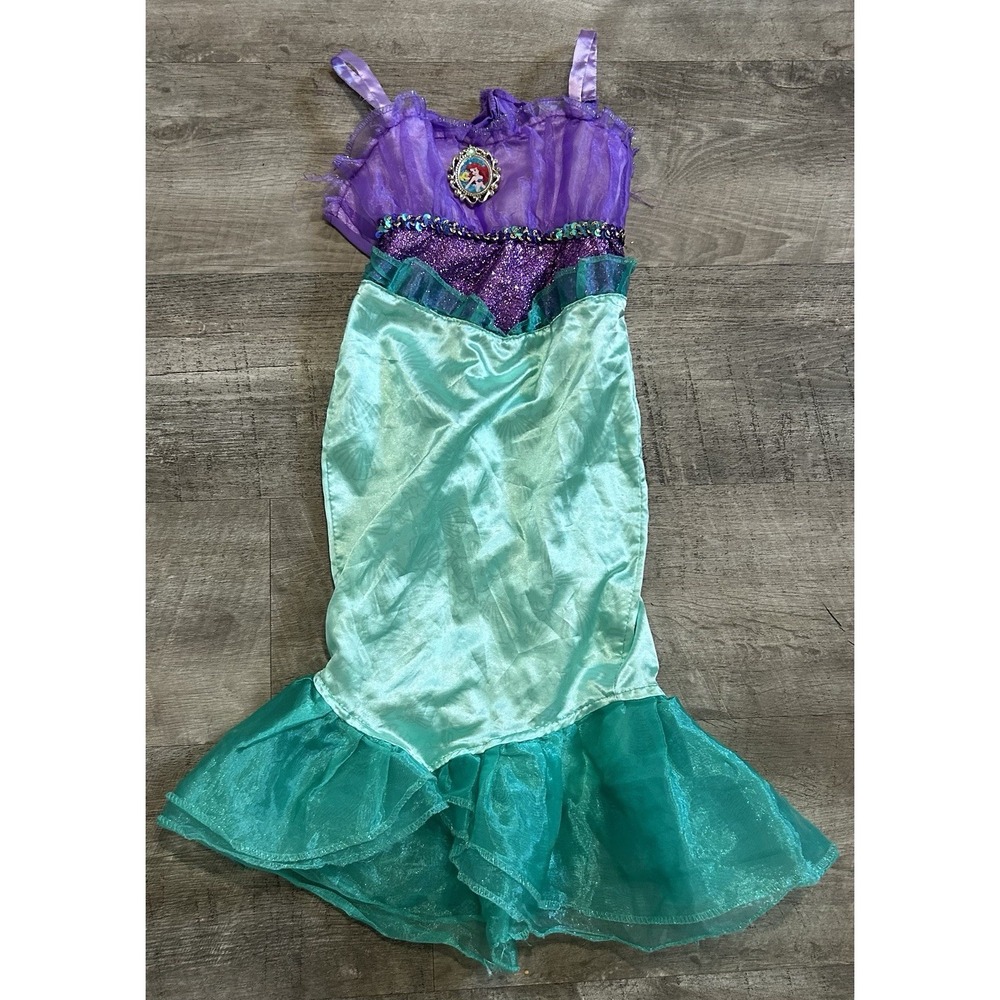 Disney Princess‎ Little Mermaid Ariel Girls Size 4-6X Dress Purple Green Costume
